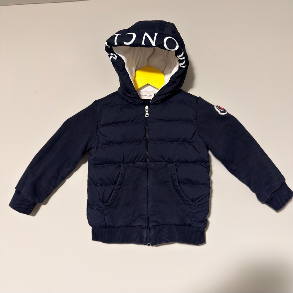 Navy Moncler puffer coat Sz 3 100cm